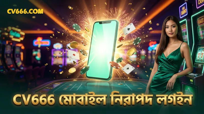 মোবাইল থেকে CV666-তে নিরাপদ লগইন ও লেনদেন নিশ্চিত করা হয়।