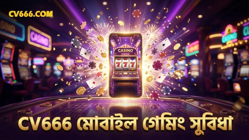 CV666 মোবাইল ডিভাইসে গেমের দ্রুততা এবং সুবিধা তুলে ধরা হয়েছে।